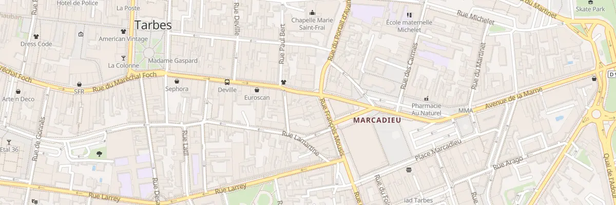 Plan du 1 Rue François Mousis à Tarbes