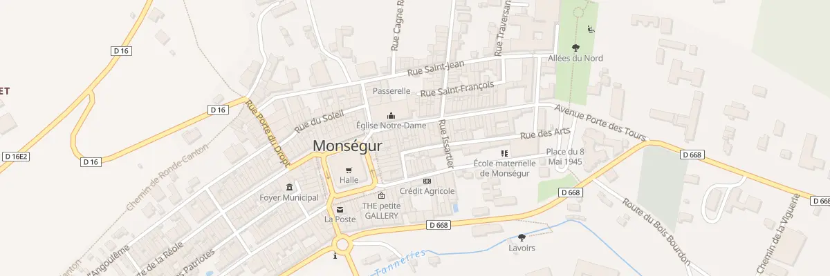 Plan du 15 Rue des Victimes du 3 Aout à Monségur