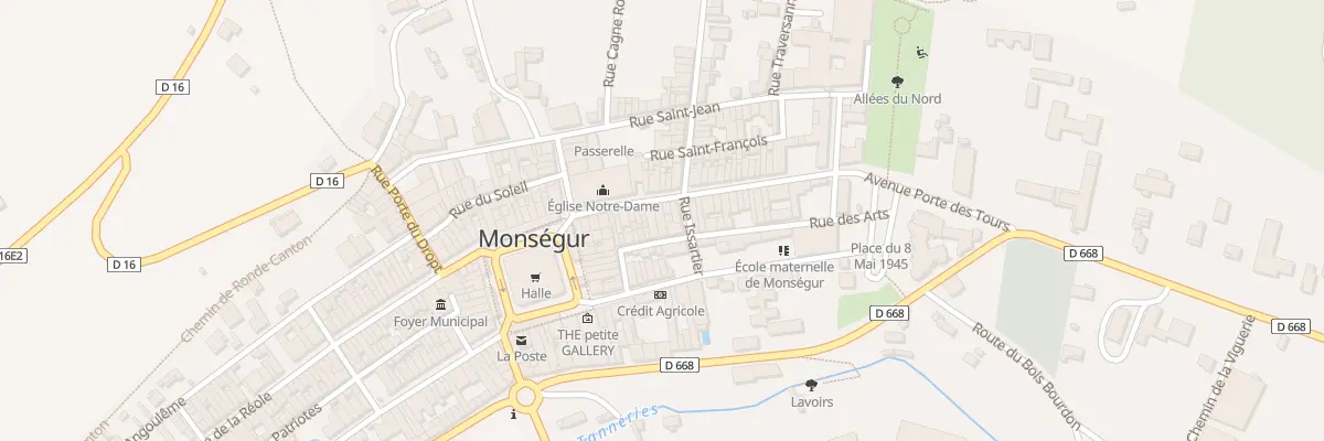 Plan du 21 Rue des Victimes du 3 Aout à Monségur