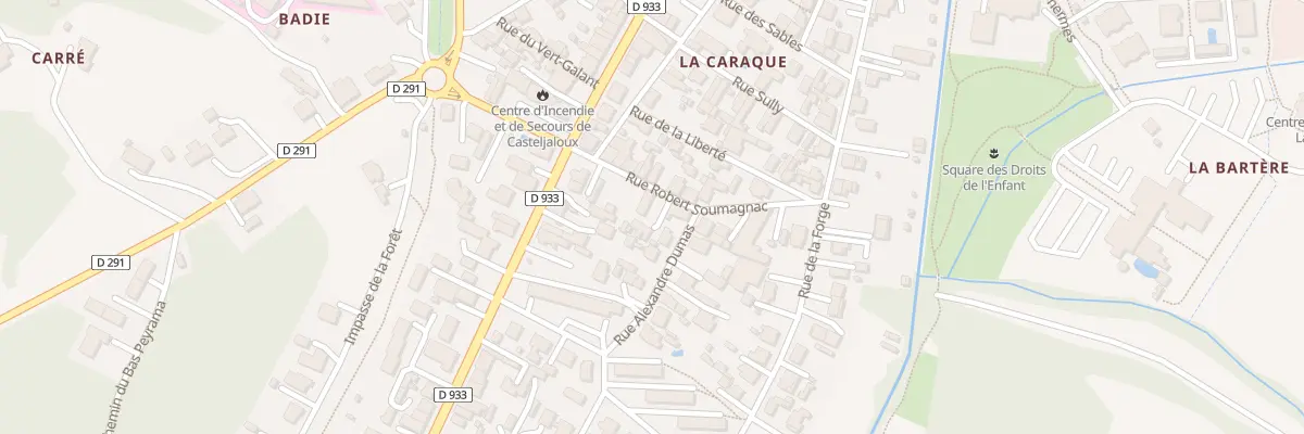 Plan du 1 Rue Robert Soumagnac à Casteljaloux