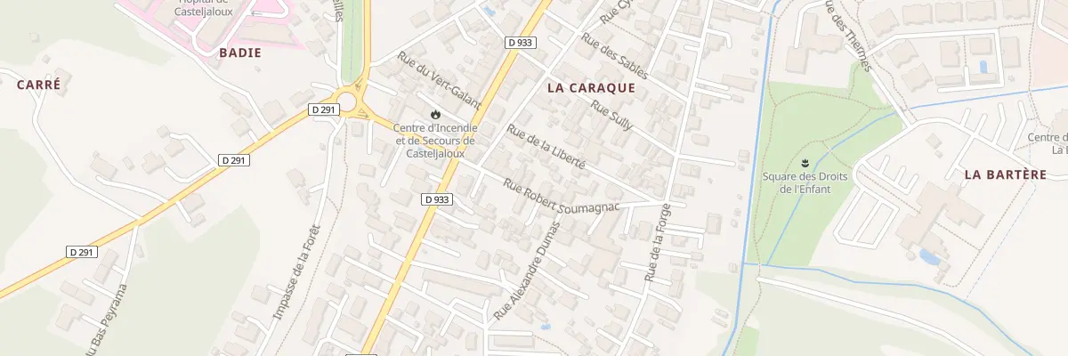 Plan du 12 Rue Robert Soumagnac à Casteljaloux