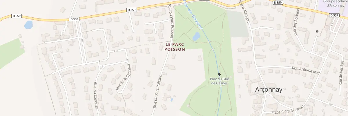 Plan du 1 Rue du Parc Poisson à Arçonnay