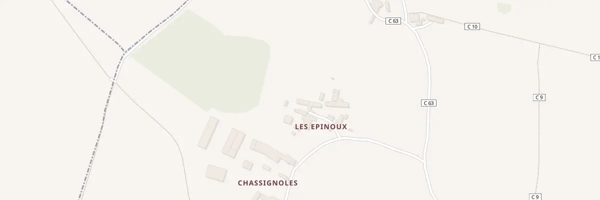 Plan du 2 Les Épinoux à Rom