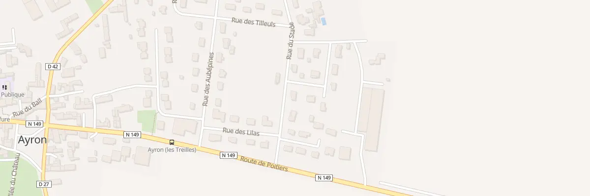 Plan du 1 Rue du Stade à Ayron