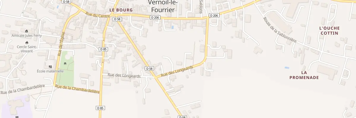 Plan du 8 Rue des Longeards à Vernoil-le-Fourrier