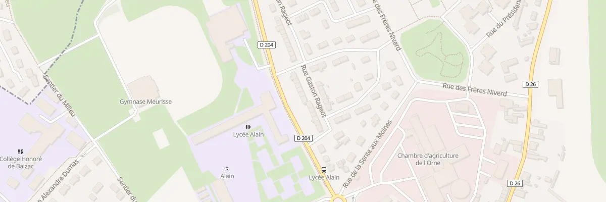 Plan du 13 Rue Gaston Rageot à Alençon