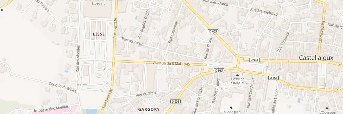 Plan du 16 Av de la Gare à Casteljaloux
