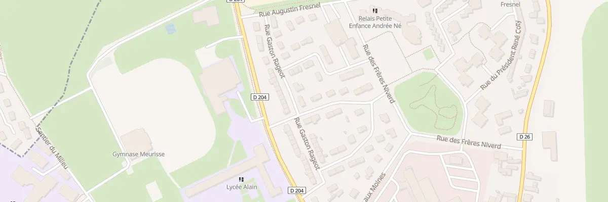 Plan du 24 Rue Gaston Rageot à Alençon