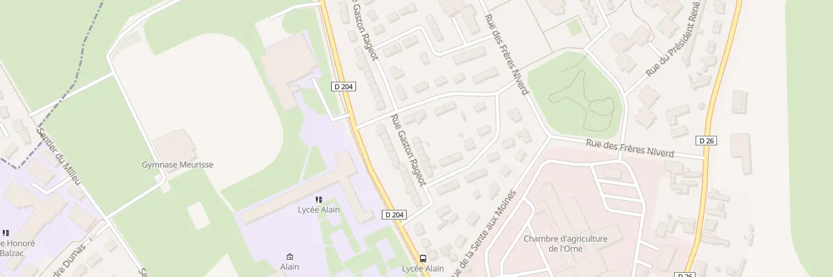 Plan du 16 Rue Gaston Rageot à Alençon