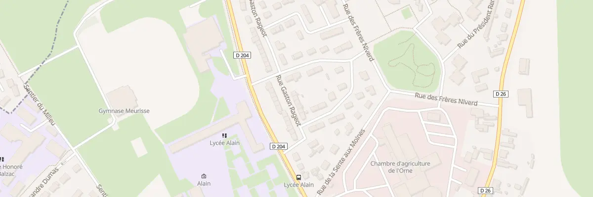 Plan du 14 Rue Gaston Rageot à Alençon