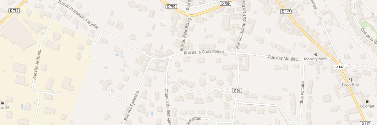 Plan du 13 Rue de la Croix Peinte à Loudun