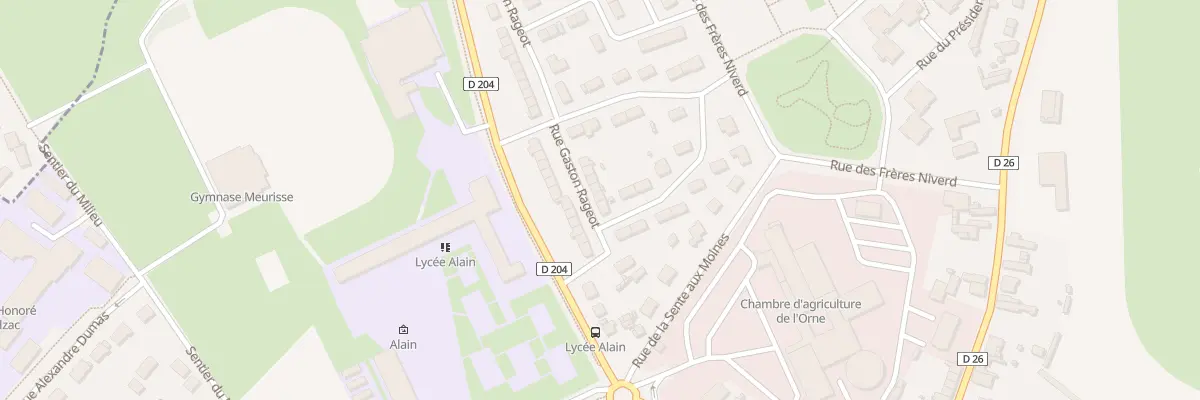 Plan du 8 Rue Gaston Rageot à Alençon