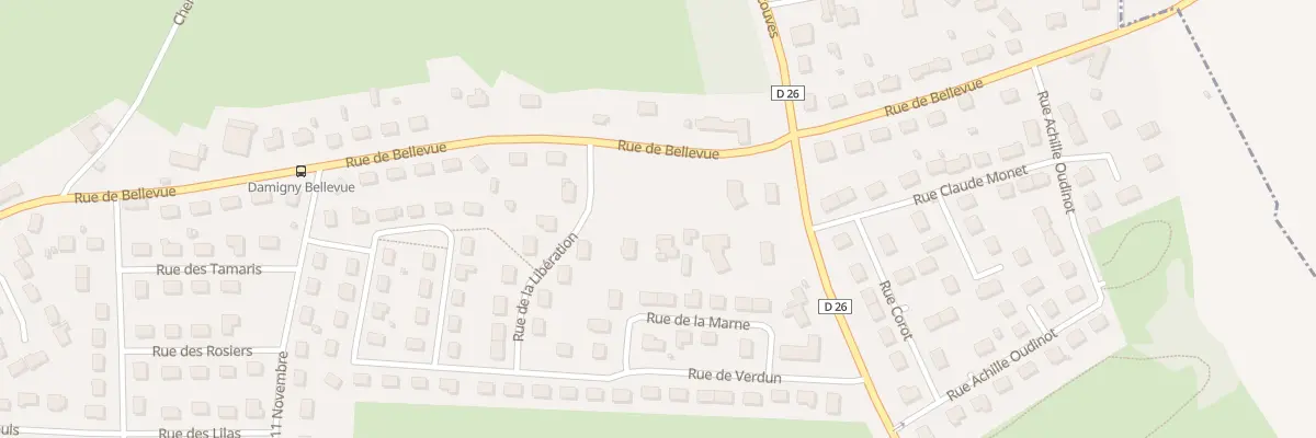 Plan du 1 Rue de la Libération à Damigny