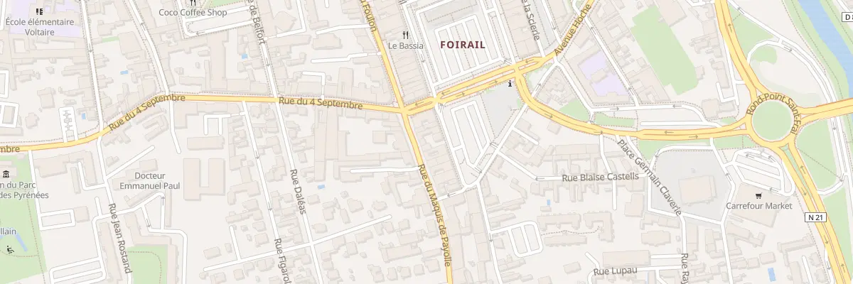 Plan du 3 Rue du Maquis de Payolle à Tarbes