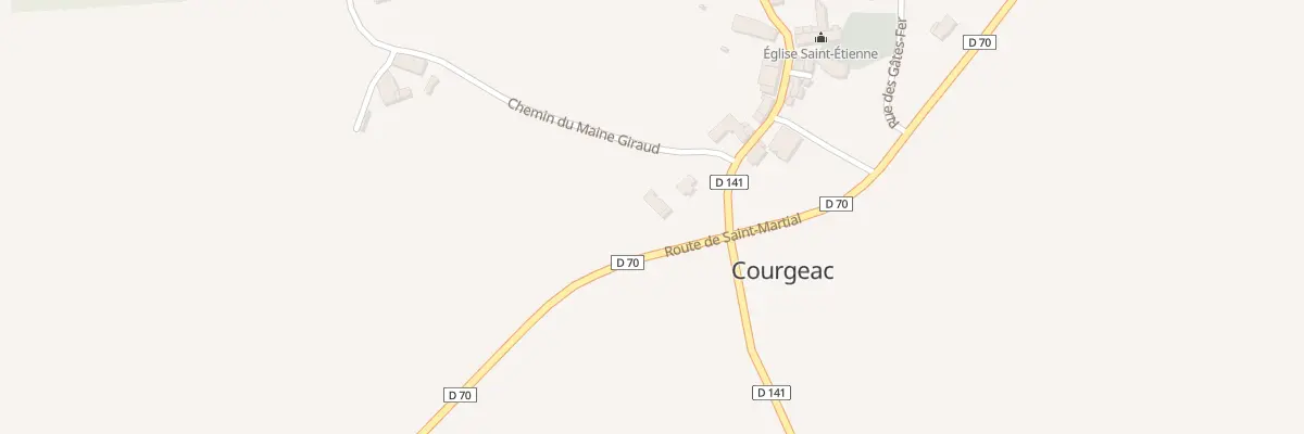 Plan du 38 Che du Maine Giraud à Courgeac