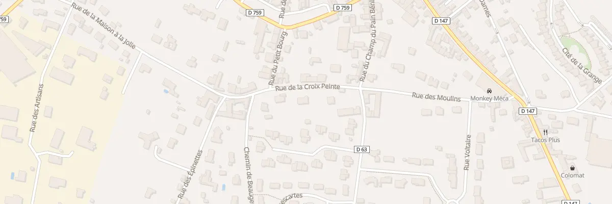 Plan du 9 Rue de la Croix Peinte à Loudun