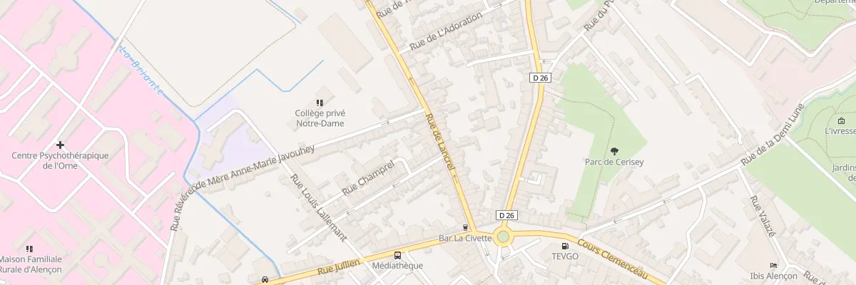 Plan du 25 Rue de Lancrel à Alençon
