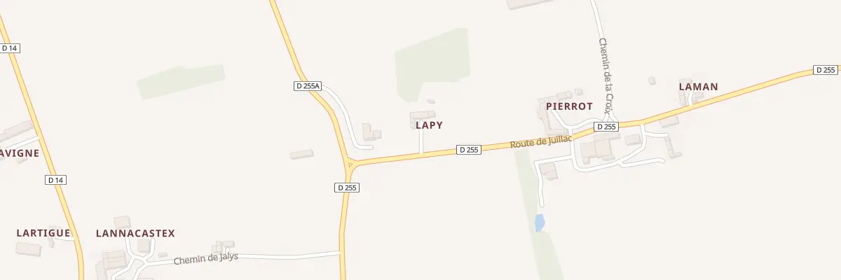 Plan du 5068 Lapy à Ladevèze-Rivière