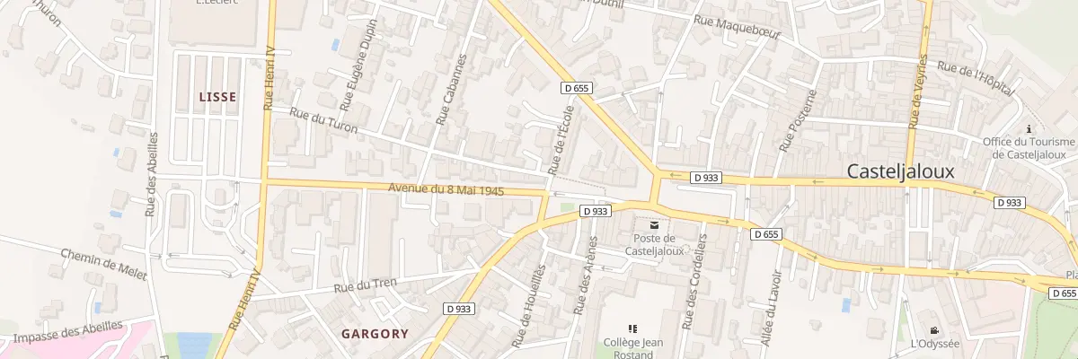 Plan du 2 Av de la Gare à Casteljaloux