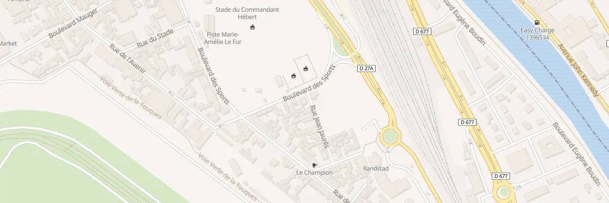 Plan du 2 Rue Jean Jaurès à Deauville