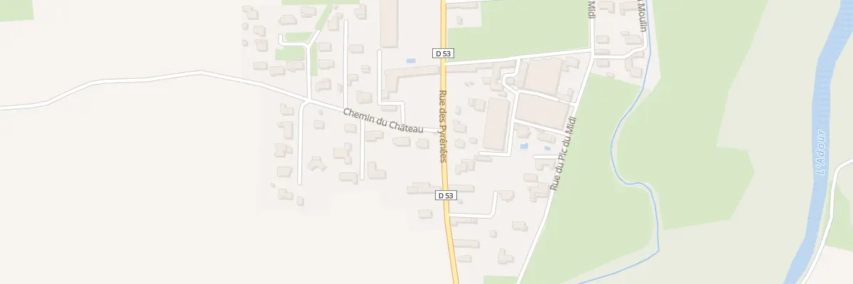 Plan du 2 Che du Château à Aurensan