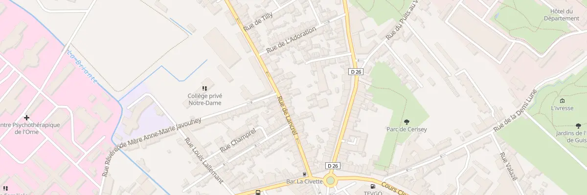 Plan du 54 Rue de Lancrel à Alençon