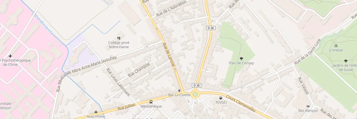 Plan du 32 Rue de Lancrel à Alençon