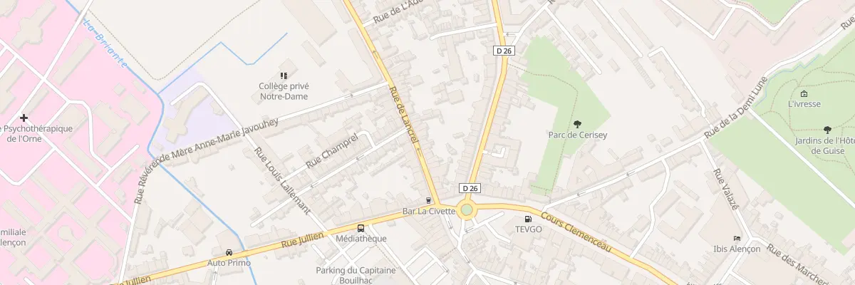Plan du 26 Rue de Lancrel à Alençon
