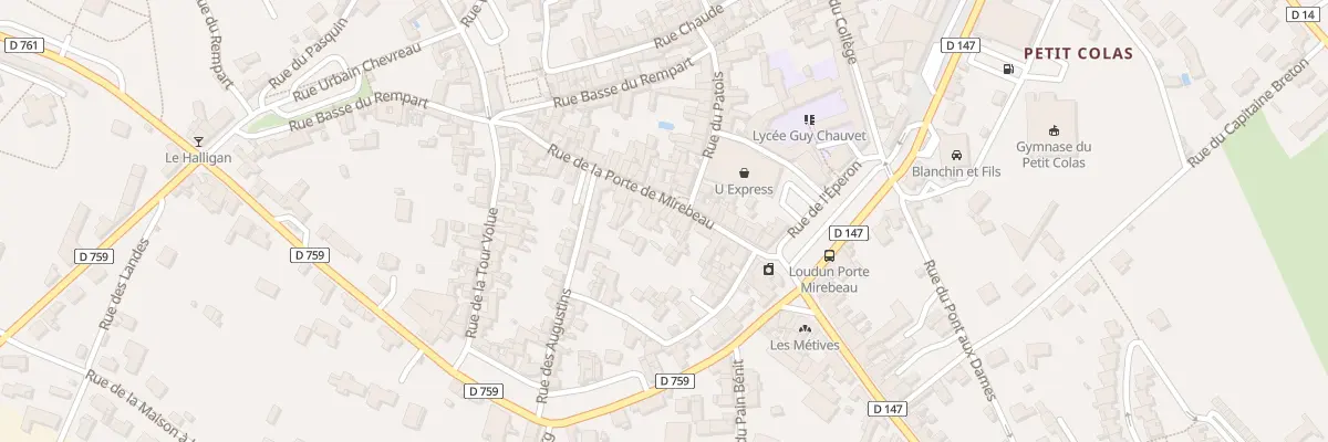 Plan du 24 Rue de la Porte de Mirebeau à Loudun