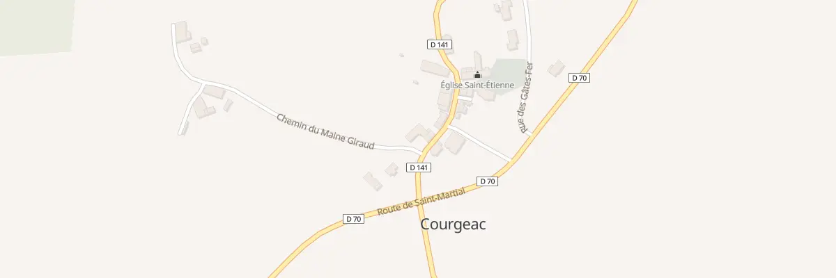 Plan du 5012 Le Bourg à Courgeac