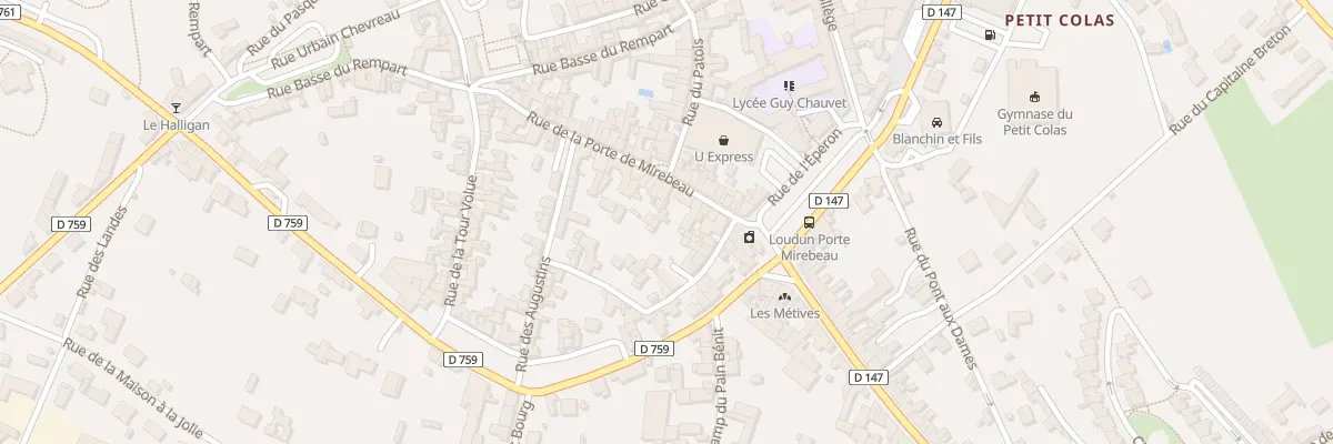 Plan du 32 Rue de la Porte de Mirebeau à Loudun