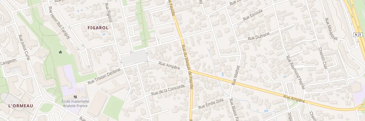 Plan du 44 Rue du Maquis de Payolle à Tarbes