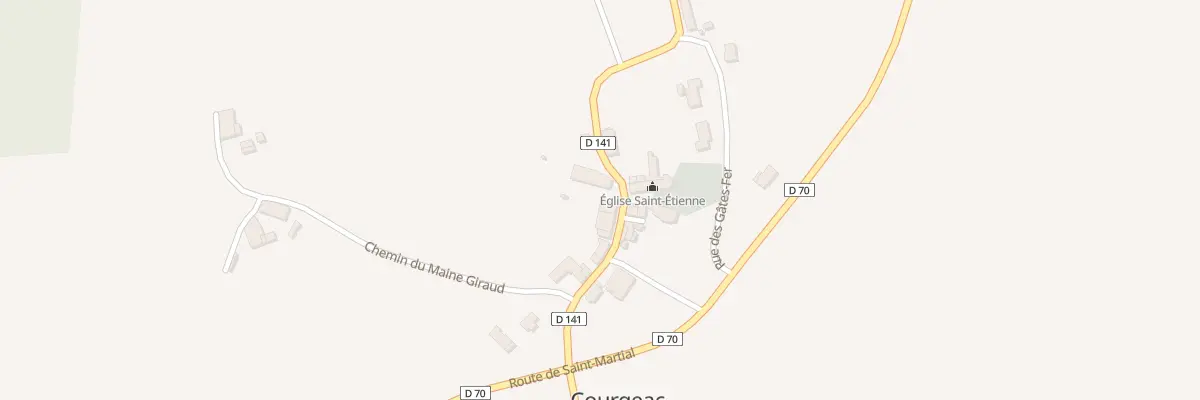 Plan du 5006 Le Bourg à Courgeac