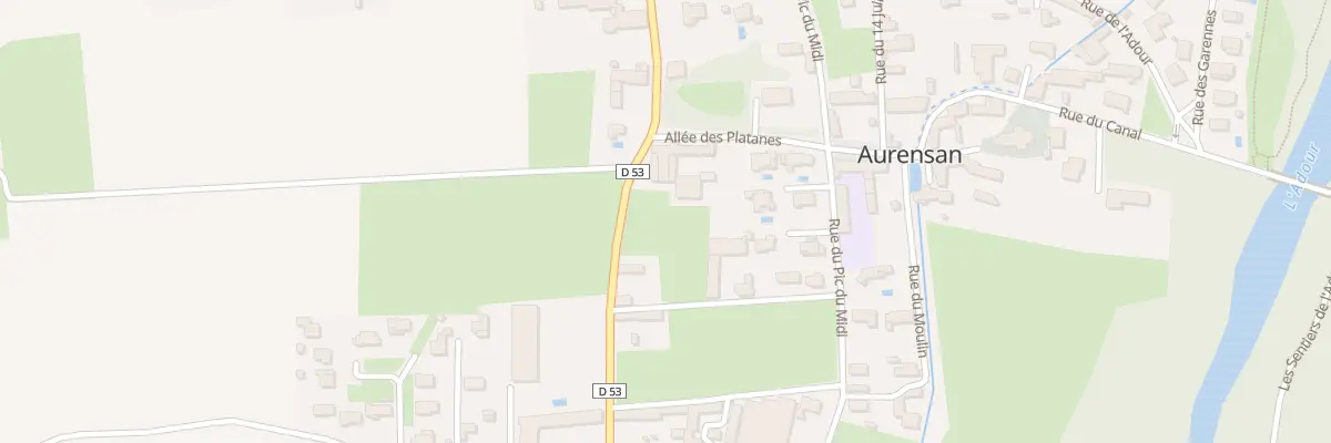 Plan du 1 All des Platanes à Aurensan