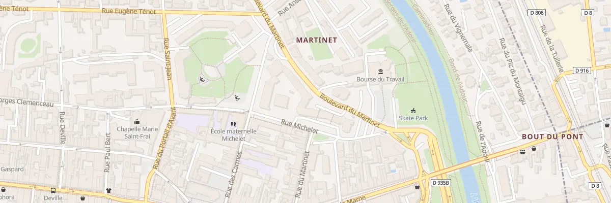 Plan du 12 Bd du Martinet à Tarbes