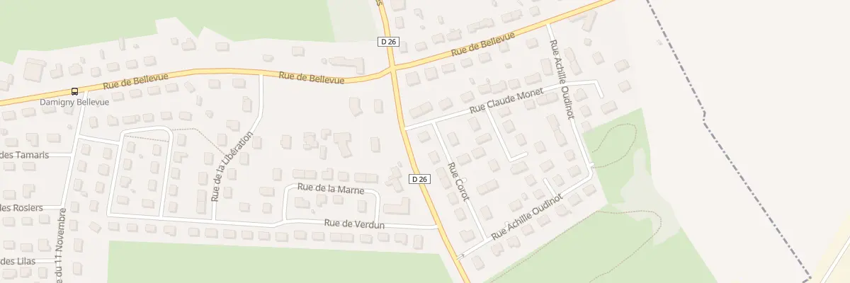 Plan du 2 Rue Claude Monet à Damigny