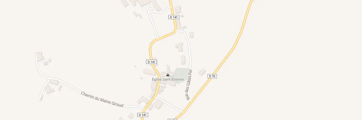 Plan du 92 Rue des Gâtes-Fer à Courgeac