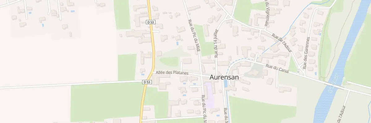 Plan du 2 All des Platanes à Aurensan