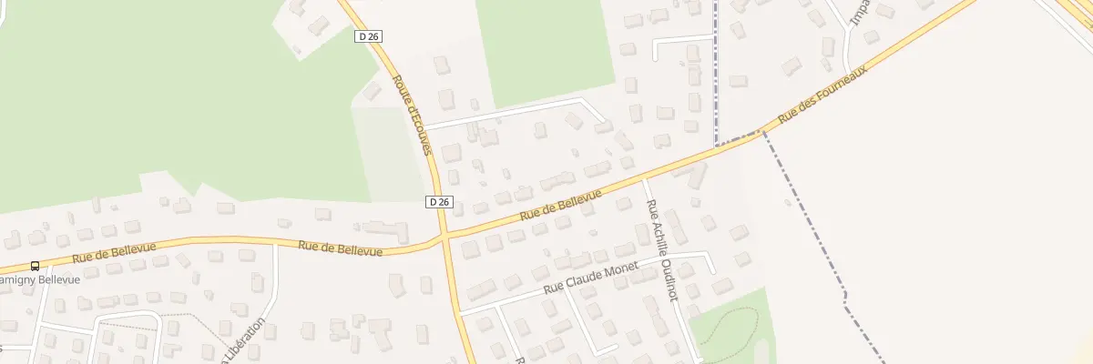 Plan du 83 Rue de Bellevue à Damigny