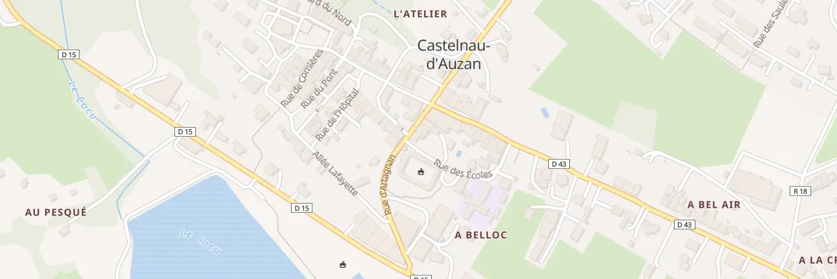 Plan du 1 Rue des Ecoles à Castelnau d’Auzan Labarrère