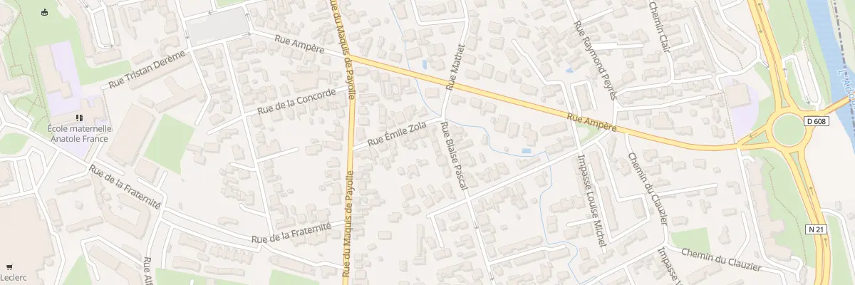 Plan du 16 Rue Emile Zola à Tarbes