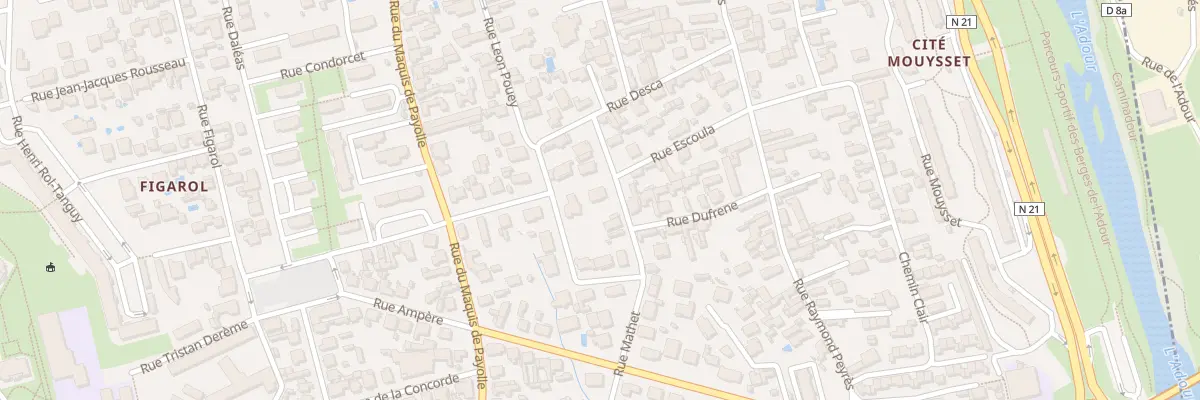 Plan du 6 Rue Mathet à Tarbes