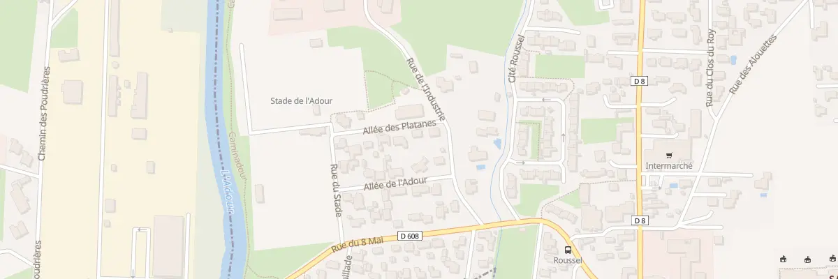 Plan du 1 All des Platanes à Aureilhan