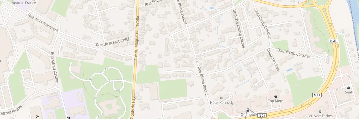 Plan du 20 Rue Blaise Pascal à Tarbes