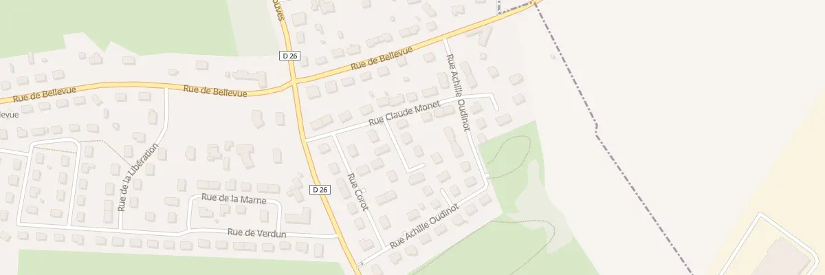 Plan du 12 Rue Claude Monet à Damigny