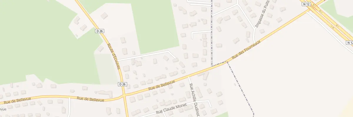 Plan du 93 Rue de Bellevue à Damigny