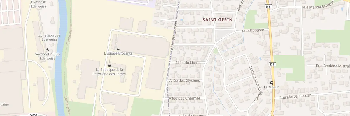 Plan du 8 Rue du Lhéris à Aureilhan