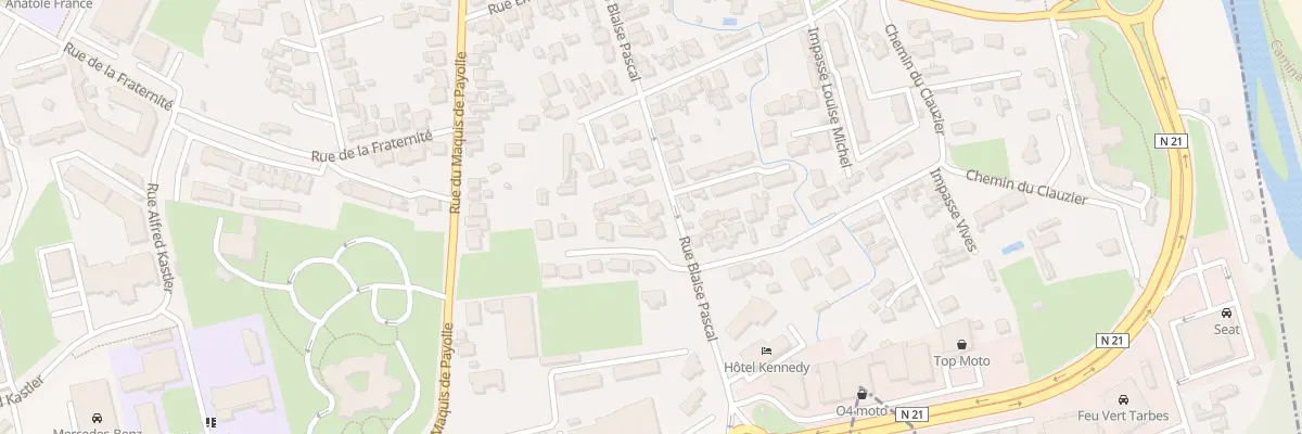 Plan du 22 Rue Blaise Pascal à Tarbes
