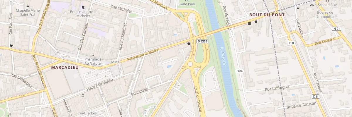 Plan du 19 Av de la Marne à Tarbes