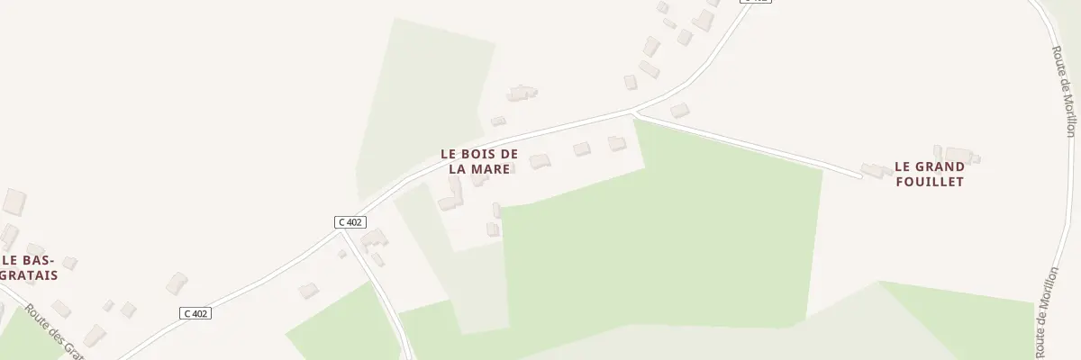 Plan du 1828 Rte de Saint Fraimbault à Roëzé-sur-Sarthe
